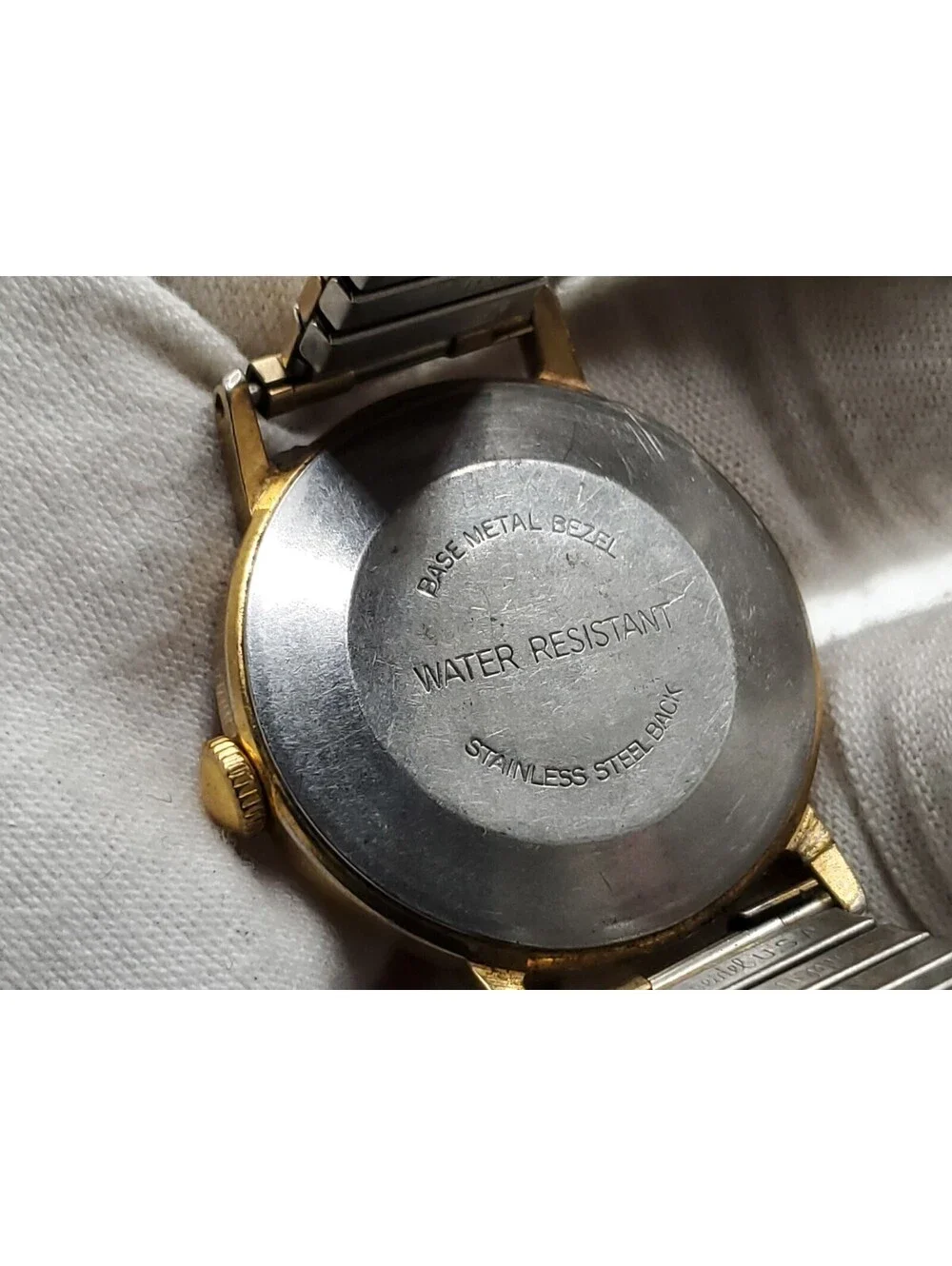 Vintage Timex Marlin Big Reader Mechanical  30mm Watch Running Gold Tone